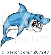 Poster, Art Print Of Vicious Blue And White Shark