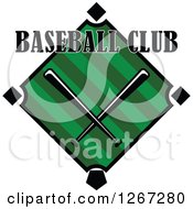 Poster, Art Print Of Text Over A Baseball Diamond Field With Crossed Bats