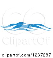 Clipart Of Blue Ocean Waves 2 Royalty Free Vector Illustration