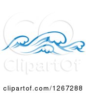 Poster, Art Print Of Blue Ocean Waves 3