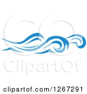 Clipart Of Blue Ocean Waves 6 Royalty Free Vector Illustration