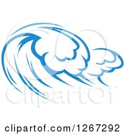 Clipart Of Blue Ocean Waves 7 Royalty Free Vector Illustration