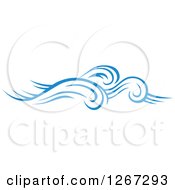 Clipart Of Blue Ocean Waves 8 Royalty Free Vector Illustration