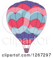 Poster, Art Print Of Purple Pink And Blue Hot Air Balloon