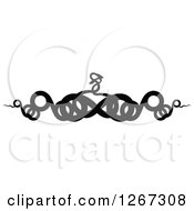 Clipart Of A Black And White Curly Snakes Design Royalty Free Vector Illustration