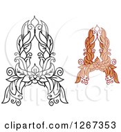 Poster, Art Print Of Floral Capital Letter A Designs With A Flowers