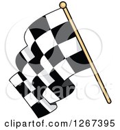 Clipart Of A Checkered Racing Flag Royalty Free Vector Illustration