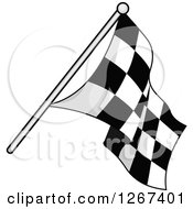 Poster, Art Print Of Grayscale Checkered Racing Flag