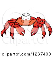 Poster, Art Print Of Happy Red Crab Character