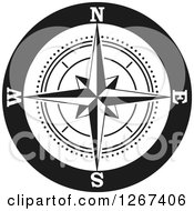 Poster, Art Print Of Navy Blue Compass Rose