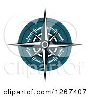 Clipart Of A Nautical Maritime Compass Rose Royalty Free Vector Illustration