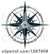 Clipart Of A Nautical Compass Rose Royalty Free Vector Illustration
