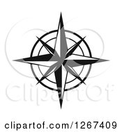 Poster, Art Print Of Black And White Compass Rose