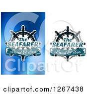 Clipart Of Ship Helm Steering Wheel Designs With Sample Text Royalty Free Vector Illustration