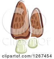 Clipart Of Morel Mushrooms Royalty Free Vector Illustration by Vector Tradition SM