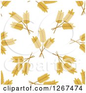Poster, Art Print Of Seamless Pattern Background Of Wheat On White