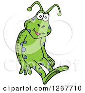 Poster, Art Print Of Spotted Blue And Green Stuffed Alien Toy