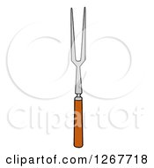 Clipart Of A Bbq Fork Royalty Free Vector Illustration