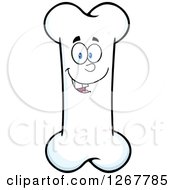 Clipart Of A Happy Laughing Cartoon Funny Bone Character Royalty Free Vector Illustration