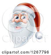 Poster, Art Print Of Happy Santa Face With A Beard