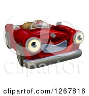 Happy Red Car Character