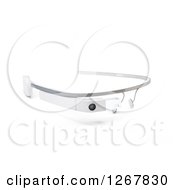 3d Google Glass Eyewear On White