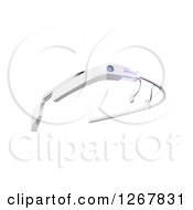 3d Google Glass Eyewear Over White