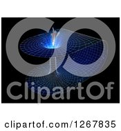 Clipart Of A 3d Rocket Ship Going Through A Wormhole Royalty Free Illustration by Mopic