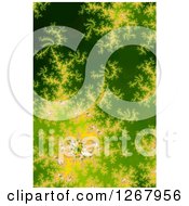 Poster, Art Print Of Green And Yellow Fractal Spiral Background