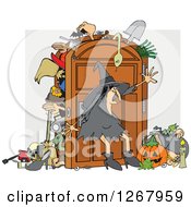 Poster, Art Print Of Witch Trying To Keep Everything In Her Full Closet