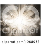 Clipart Of A Burst Of Light And Flares Royalty Free Illustration