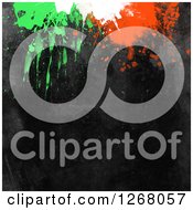 Poster, Art Print Of Black Background With Paint Splatters