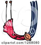 Clipart Of A Stick Girl Forming Letter U Royalty Free Vector Illustration by Prawny