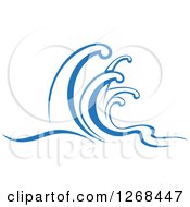 Poster, Art Print Of Blue Ocean Surf Waves 7