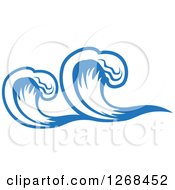 Poster, Art Print Of Blue Ocean Surf Waves 12