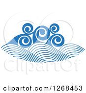 Poster, Art Print Of Blue Ocean Surf Waves