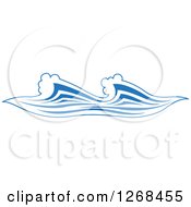 Poster, Art Print Of Blue Ocean Surf Waves 14