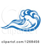 Poster, Art Print Of Blue Ocean Surf Wave 3