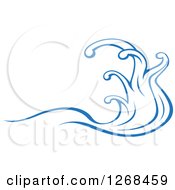 Clipart Of Blue Ocean Surf Waves 10 Royalty Free Vector Illustration