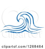 Poster, Art Print Of Blue Ocean Surf Wave 2