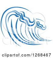 Poster, Art Print Of Blue Ocean Surf Wave