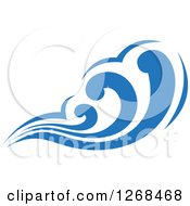 Poster, Art Print Of Blue Ocean Surf Wave 4