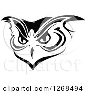 Poster, Art Print Of Black And White Owl Face 3