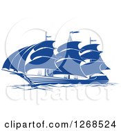 Poster, Art Print Of Blue Ship At Sea 2
