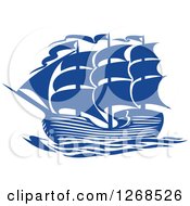 Poster, Art Print Of Blue Ship At Sea 5