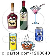 Poster, Art Print Of Cartoon Beverage Characters