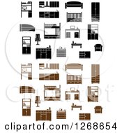 Black And White And Brown Furniture