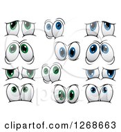 Poster, Art Print Of Pairs Of Expressional Green And Blue Eyes 2