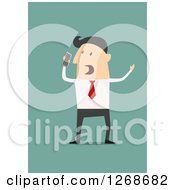 Poster, Art Print Of Mad Business Man Shouting Into A Cell Phone