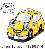 Poster, Art Print Of Thinking Yellow Taxi Cab